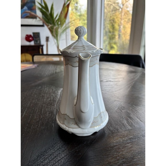 vintage mitterteich bavaria germany Coffee or tea pot like new gold trim floral - Picture 5 of 9